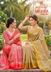 Meera Vol 7 By Kashvi Brasso Doby Border Zari Printed Sarees